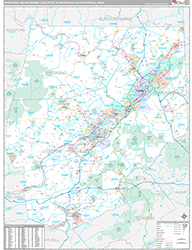 Scranton-Wilkes-Barre-Hazleton Metro Area Wall Map Premium Style 2026